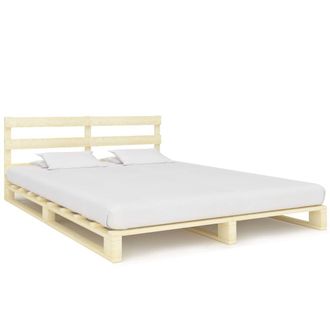 vidaXL Vidaxl - Estructura Cama Palets Sin Colch&oacute;n Madera Maciza Pino 200x200cm