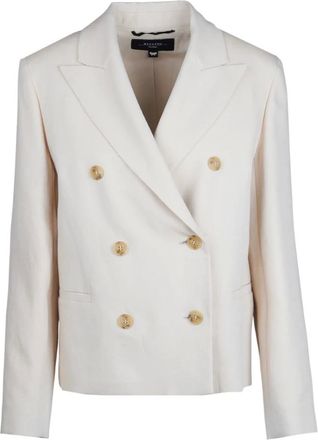 Max Mara Blazers, female, Beige, Size: S Giacca Nembi doppiopetto