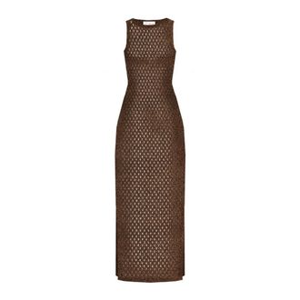MC2 Saint Barth Midi Dresses, female, Brown, Size: L vestiti e tute poliestere