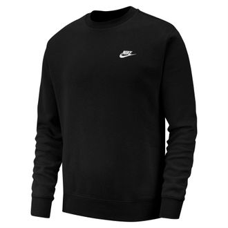 Nike Heren sportkleding: Club-fleece-sweatshirt (Zwart, Wit)