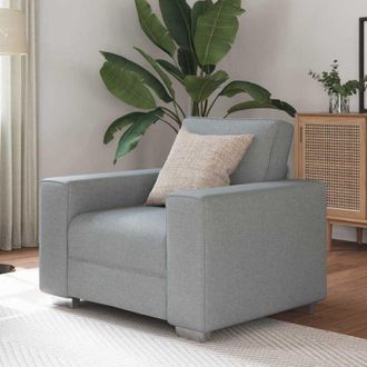 vidaXL Vidaxl - Divano con cuscino Grigio chiaro 100 x 77 x 82 cm Tessuto