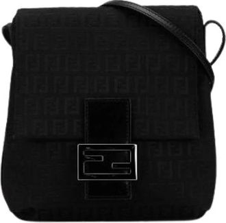 Fendi Pre-owned Crossbody Bag - Dames - Vintage Schoudertas - Zwart - ONE Size - Leer - Vintage
