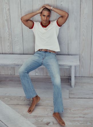 Levi's Mens 537 faded blue jean Bootcut fit