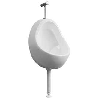 vidaXL Vidaxl - Urinario De Pared Con V&aacute;lvula De Descarga Cer&aacute;mica Blanco
