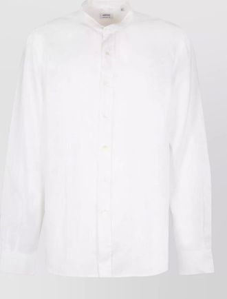 Aspesi long sleeve mandarin collar silk nylon shirt