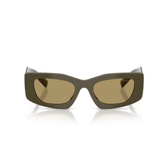 Prada 0pr D03sd Rectangular Olive Sunglasses