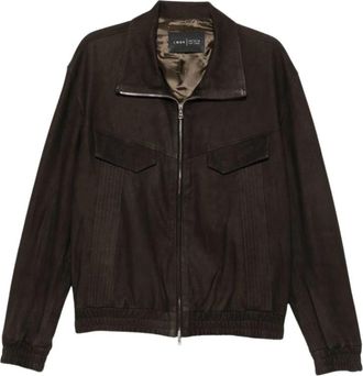 low brand Giacca - Heren - Bomber jackets - Bruin - M - Leer - Jassen