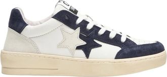 2Star Handgemaakte Italiaanse leren sneakers - Heren - Sneakers - Wit - 45 EU - Leer - Schoenen