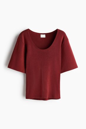 H&M T-Shirt aus Feinstrick - Red