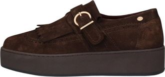 Fred De La Bretoniere Edia Reva Loafer - Dames - Schoenen - Bruin - Maat: 38 EU Leer