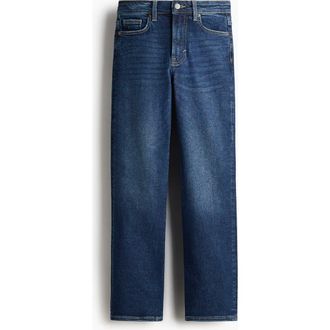 H&M Skinny High Waist Ankle Jeans in Dark Denim Blue at Nordstrom, Size 10