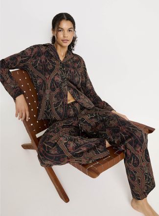 Lauren Ralph Lauren Womens Dark ornamental pattern pyjama set