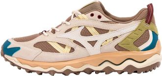 Mizuno Schoenen, Heren, Veelkleurig, 41 1/2 EU, Suède, Multicolor Sneakers met Driekleurige Zool