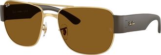 Ray-Ban Brown Square Unisex Sunglasses RB3756 001/33 59