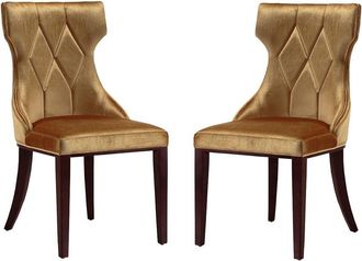 Manhattan Comfort Reine Velvet Dining Chair (Set Of Two)