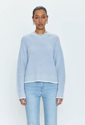 Pistola Denim Ren All Day Sweater Top In Light Blue