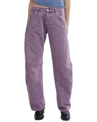 Free People Highland Low-Rise Bowed J Cool Violet Jean