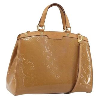 Louis Vuitton Pre-owned Rose Velours Patent Leather Hand Bag - Dames - Pre-owned - Bruin - Maat: ONE Size Velours