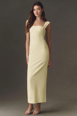 BHLDN Square-Neck Corset Maxi Dress