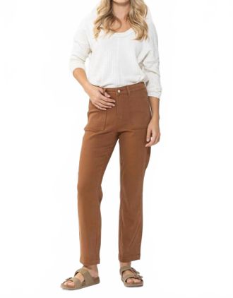 Judy Blue High Waist Utility Slim Fit Jeans In Brown