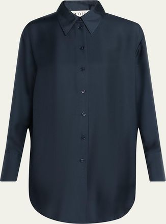 R&oacute;he Long-Sleeve Silk Shirt