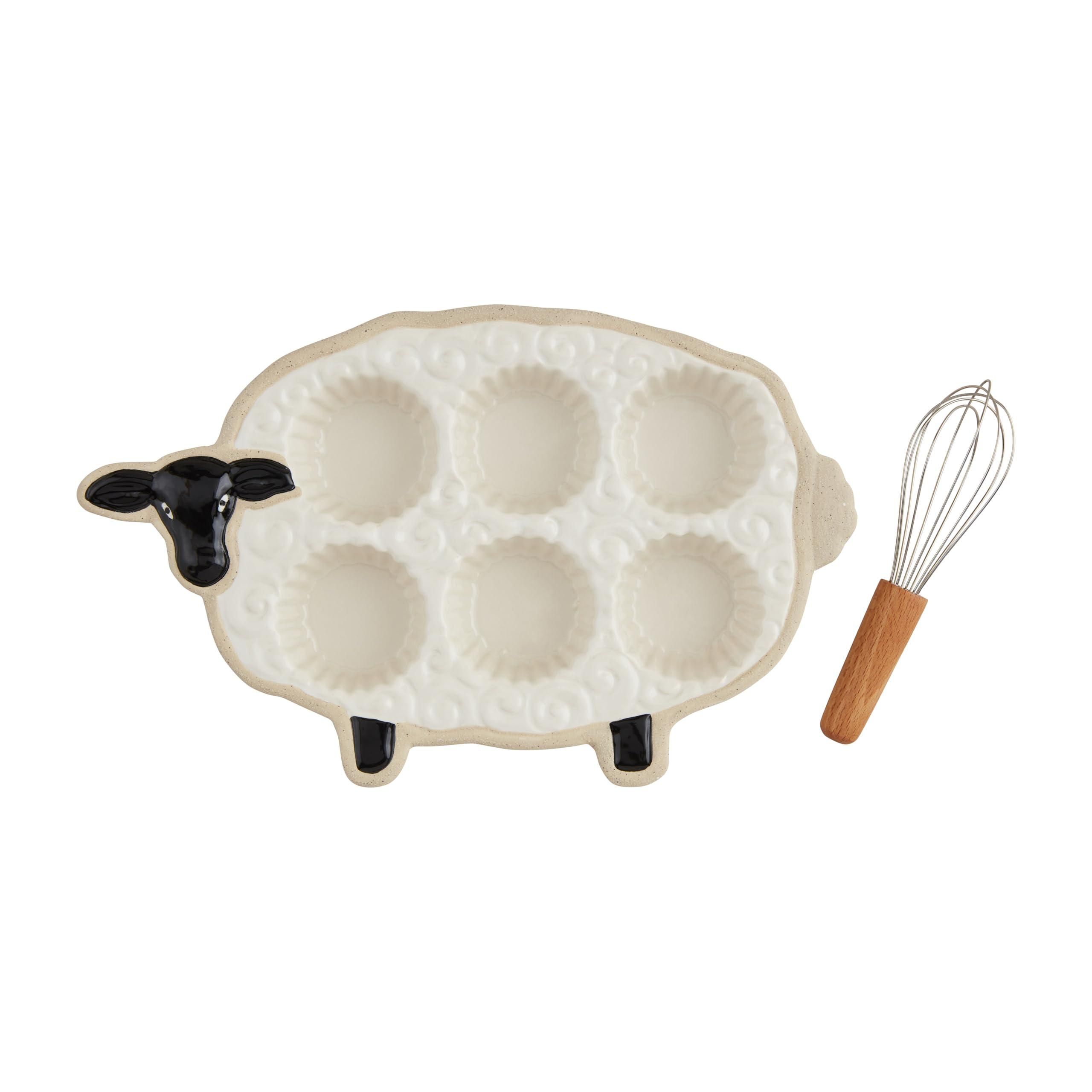 Mud Pie Weihnachtsschale 'Schneemann' Mit Streuer – Servierplatte Aus Steinzeug, 24,9x8,9 Cm, Inkl. Holzstreuer, Rot