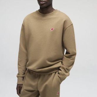 New Balance Uomo Made in USA Core Crewneck Sweatshirt in Marrone, Taglia 2XL