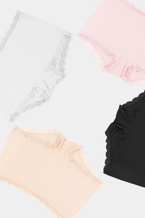 Stripe and Stare Hipster Four Pack in Sand Essentials at Nordstrom, Size X-Small Uk