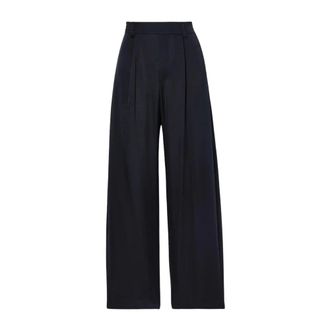 Vince Trousers With Wide Legs - female - Vince - Wide Trousers - Black - XS - Trousers