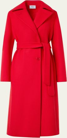 Akris Belted Long Wrap Coat