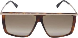 Givenchy Pre-owned Accessories, female, Brown, Size: ONE SIZE Pre-owned Havana Flat Top Sunglasses