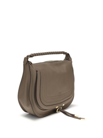 Chlo&eacute; Womens Marcie Shoulder Bag Deep Taupe Calf Leather Bos Taurus
