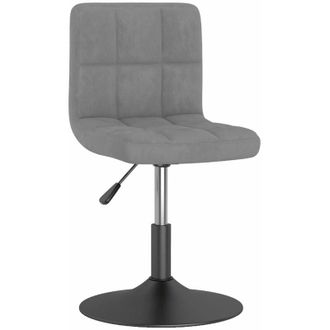vidaXL Vidaxl - Silla De Comedor Giratoria De Terciopelo Gris Claro