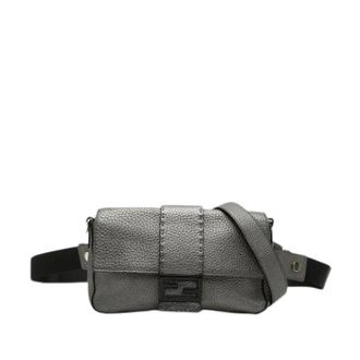 Fendi Pre-owned Vintage Satchel - Dames - Pre-owned - Grijs - Maat: ONE Size Leer