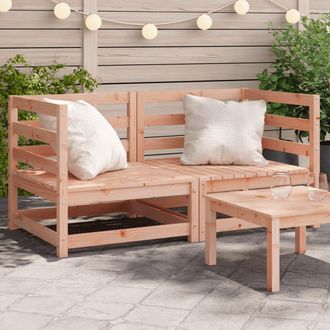 vidaXL Sof&aacute;s Esquineros Jard&iacute;n 2 Uds Madera Maciza Douglas 70x70x67cm Vidaxl