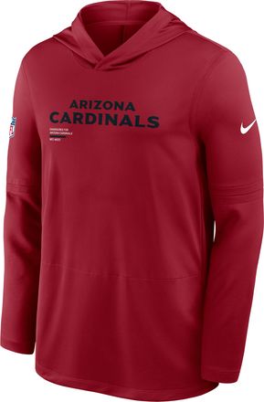 Nike Arizona Cardinals Pure Fury Sideline Nike Mens Dri-FIT NFL Long-Sleeve Hooded Top in Red | 03B96ED9C-P8B