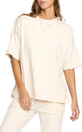 Billabong Cass Oversize Rib Top in White Cap at Nordstrom, Size X-Small