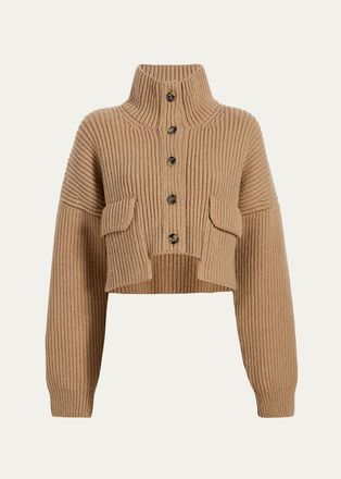 Khaite Eita Ribbed Cashmere Cardigan