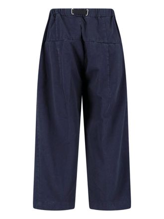 White Sand Mens Trousers Blue Cotton