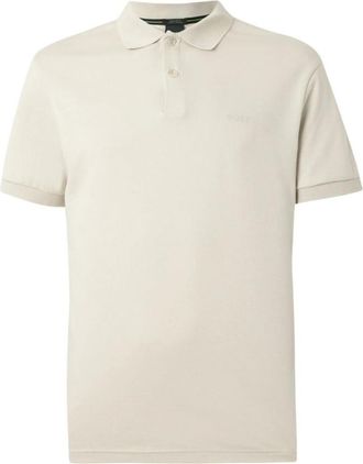 HUGO BOSS Off-White Cotton Polo