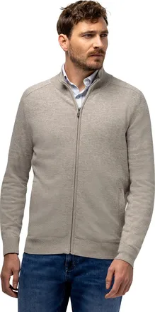 State of Art vest State of Art beige gemeleerd 100% katoen normale fit
