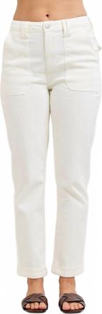 Judy Blue High Waist Aurora Weekender Jeans In White