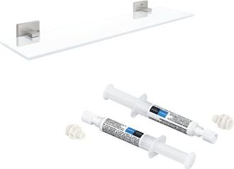 GROHE Estante Grohe Start Cube 53 Cm Supersteel + Grohe Quickglue A2 Para Acceso Con Dos Placas De Fijaci&oacute;n