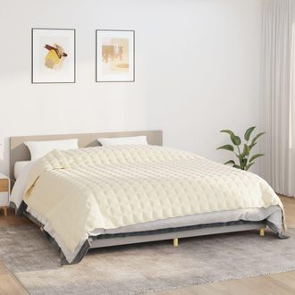vidaXL Vidaxl - Manta Con Peso Tela Color Crema Claro 235x290 Cm 11 Kg