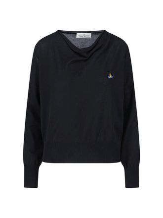 Vivienne Westwood Black Pamela Cotton Long-Sleeved Top