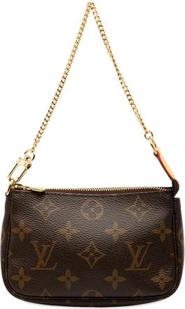 Louis Vuitton Borsa a mano Mini Pochette con monogramma 2005 - Marrone