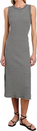 Rails Tank Midi Dress In Black Birch Stripe