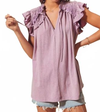 So Me Camron Blouse In Lavender