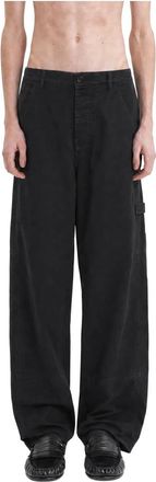 Marni Loose Werkbroek - Heren - Wijde Broeken - Zwart - XL - Katoen - Broeken