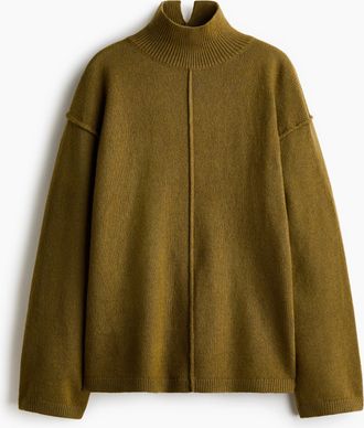 H&M Turtleneckpullover mit Nahtdetails - Green